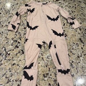 Kids Bat Print Footie Pajamas